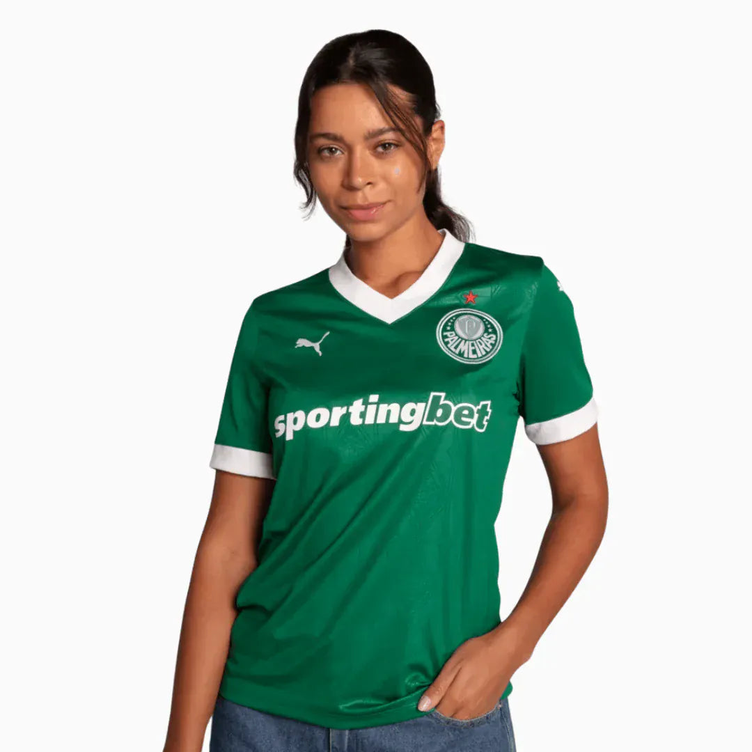 CAMISA FEMININA VERDÃO TITULAR I 2025/26 TORCEDOR VERDE PRONTA ENTREGA