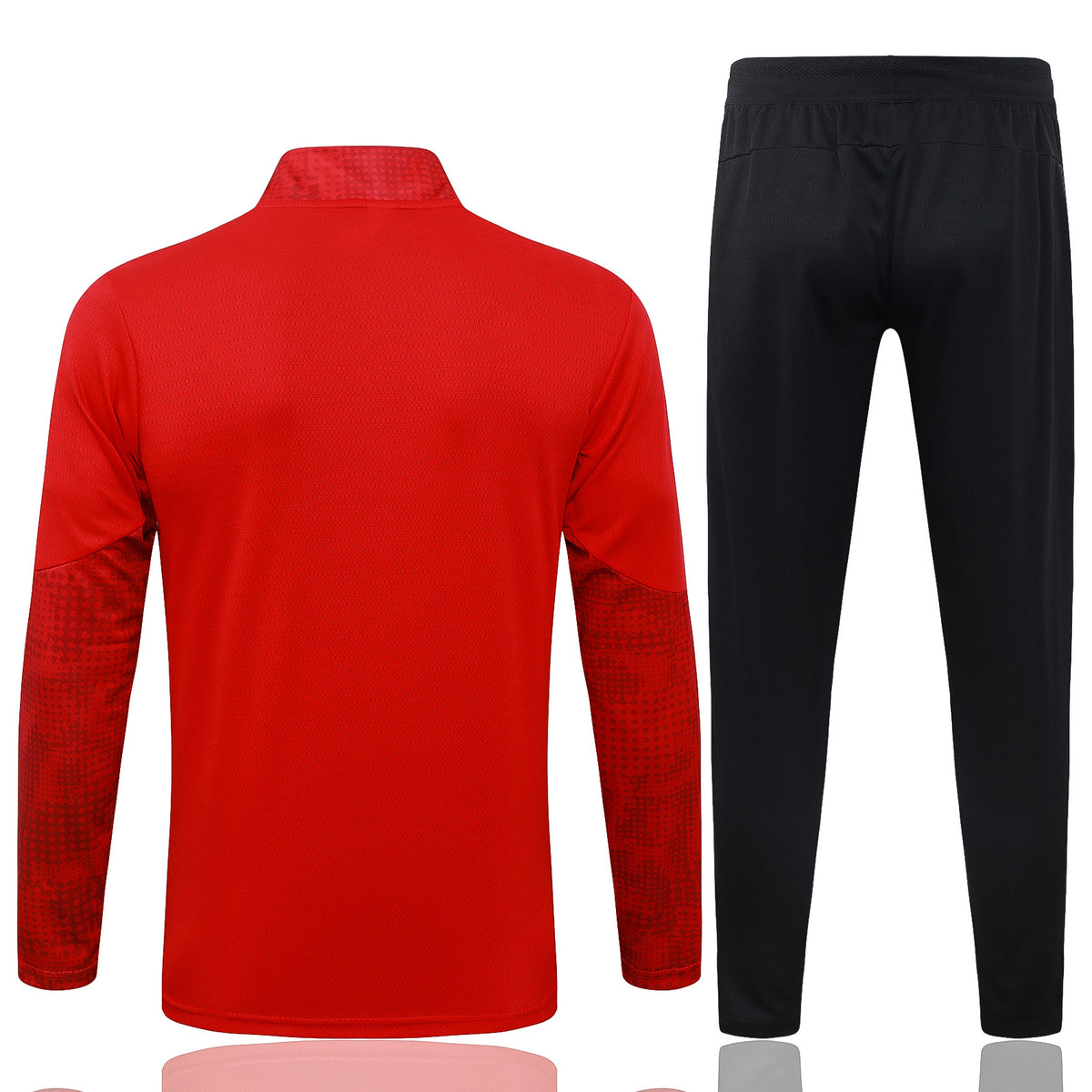 Conjunto AC Milan Zíper Curto Treino Vermelho
