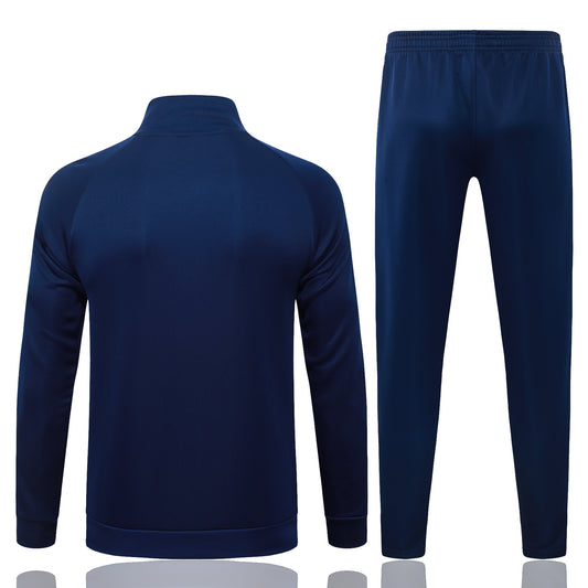 Conjunto Real Madrid Zíper Longo Azul Marinho 26/27
