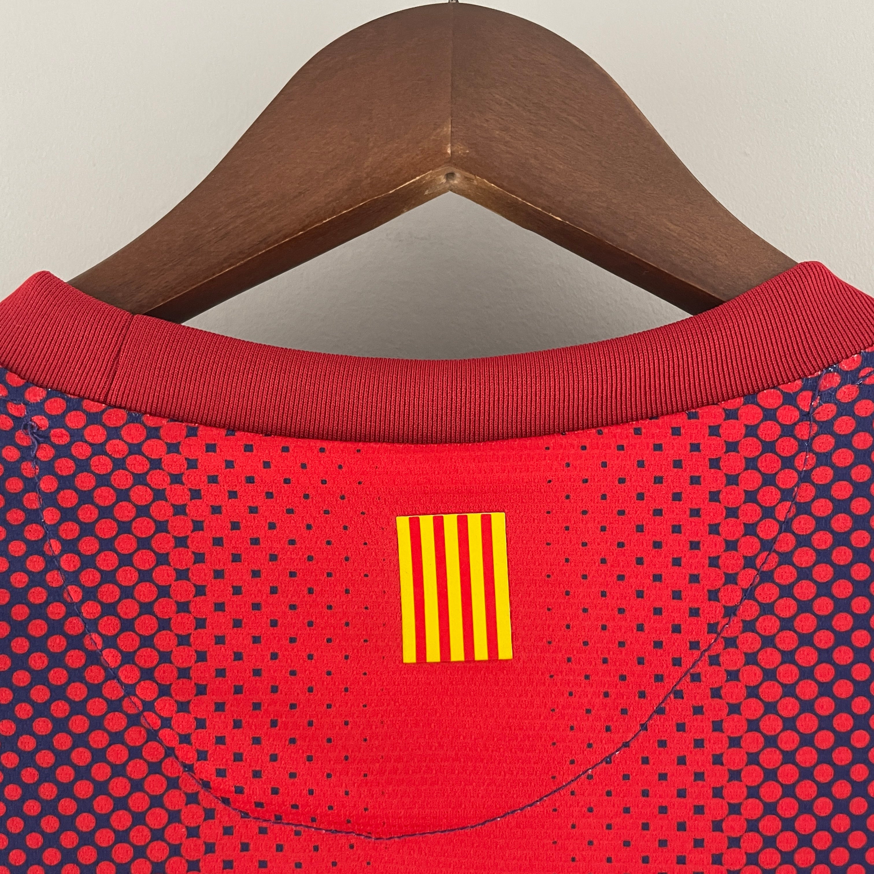 CAMISA RETRÔ BARCELONA HOME MANGA LONGA 12/13