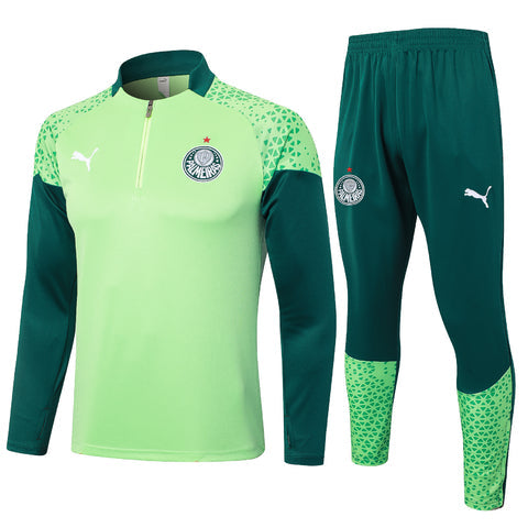 Conjunto Verdão Ziper Curto Treino Verde Claro