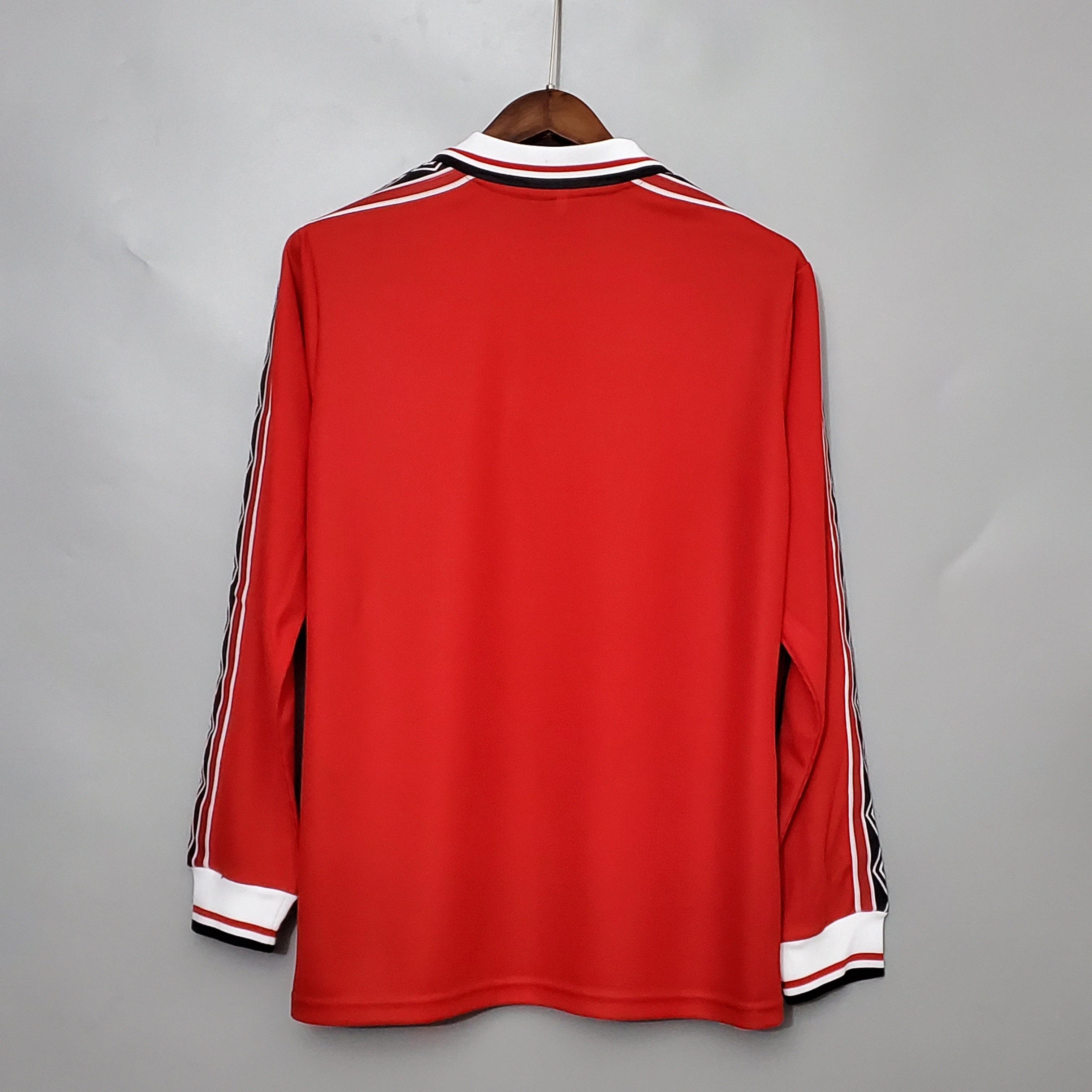 CAMISA RETRÔ MANCHESTER UNITED HOME MANGA LONGA 98/99