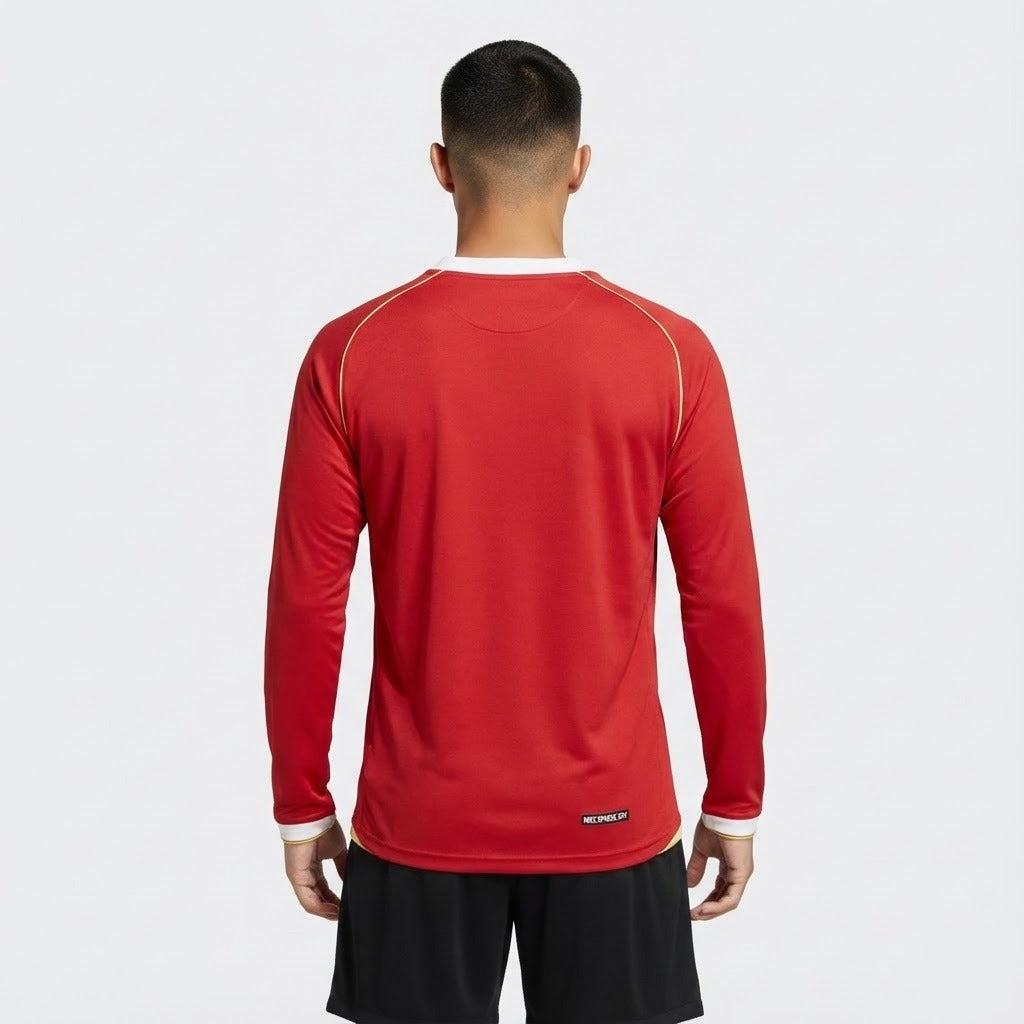 CAMISA RETRÔ MANCHESTER UNITED HOME MANGA LONGA 06/07