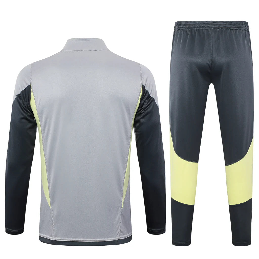 Conjunto Galo Zíper Curto Treino Cinza Claro