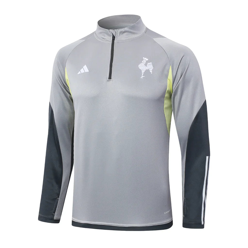 Conjunto Galo Zíper Curto Treino Cinza Claro