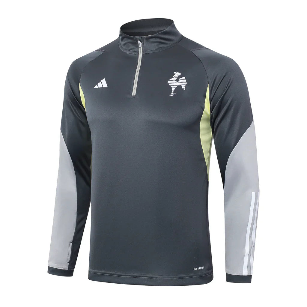 Conjunto Galo Zíper Curto Treino Cinza Escuro 2024/25