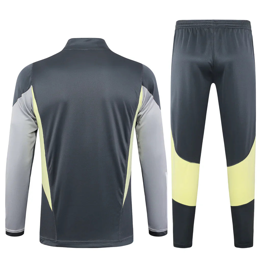 Conjunto Galo Zíper Curto Treino Cinza Escuro 2024/25