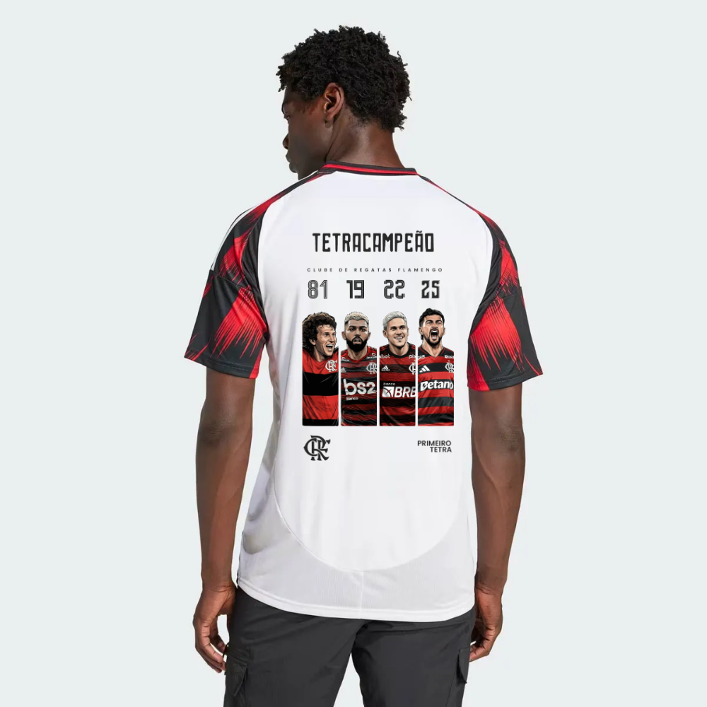 CAMISA MENGÃO RESERVA EDIÇÃO TETRACAMPEÃO + PATCHS LIBERTADORES