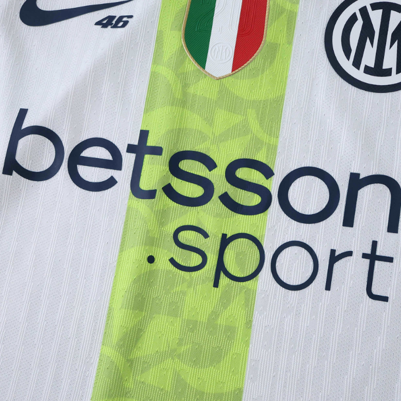 CAMISA INTER DE MILÃO EDIÇÃO VALENTINO ROSSI 46 VERSÃO JOGADOR