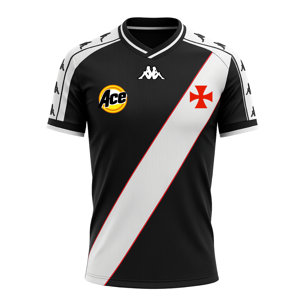 CAMISA RETRÔ VASCO DA GAMA BLACK 2000