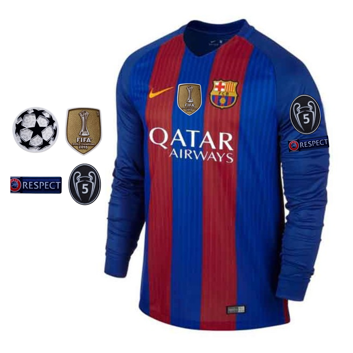 CAMISA RETRÔ BARCELONA 2016/17 MANGA LONGA