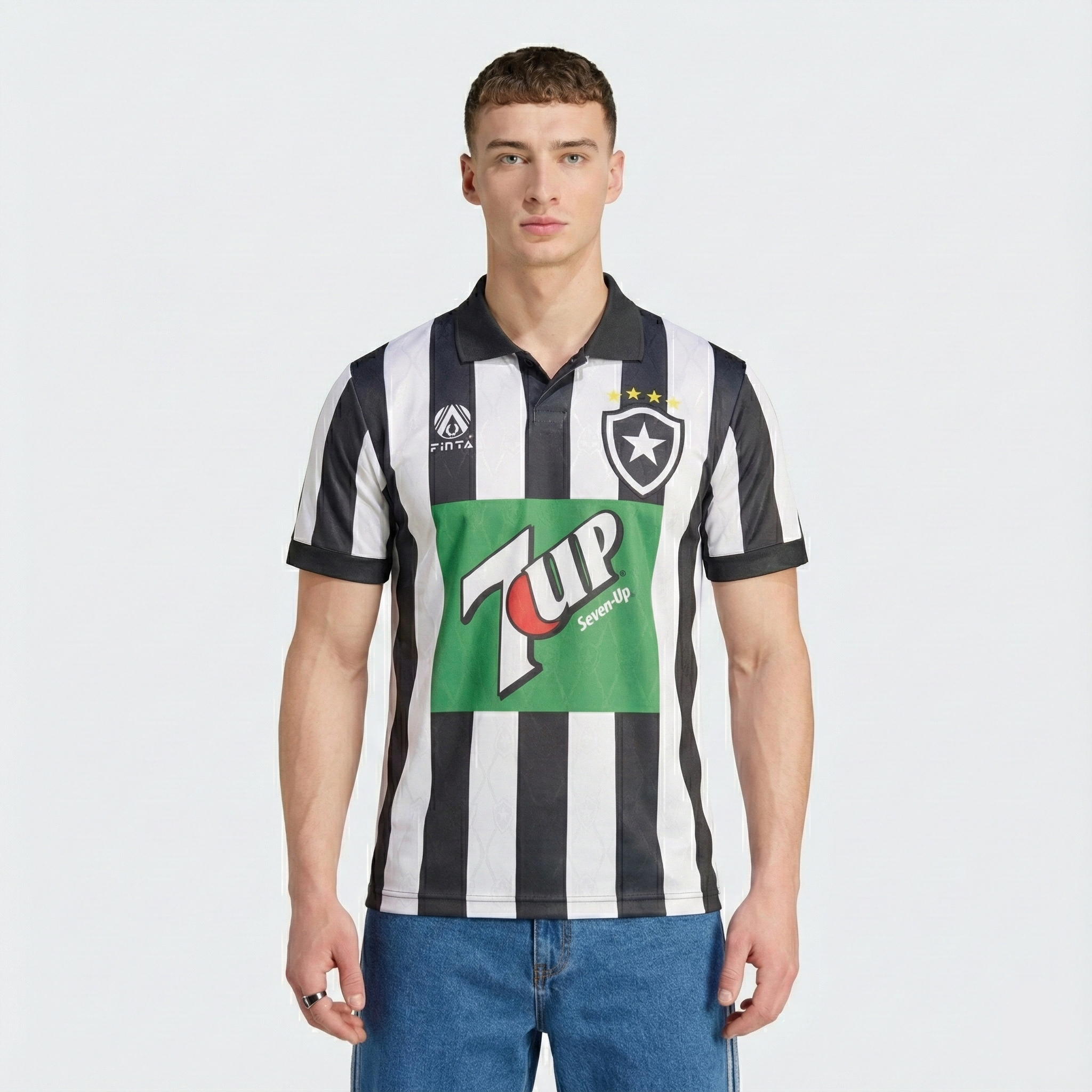 CAMISA RETRÔ BOTAFOGO 1995 FINTA LISTRADA