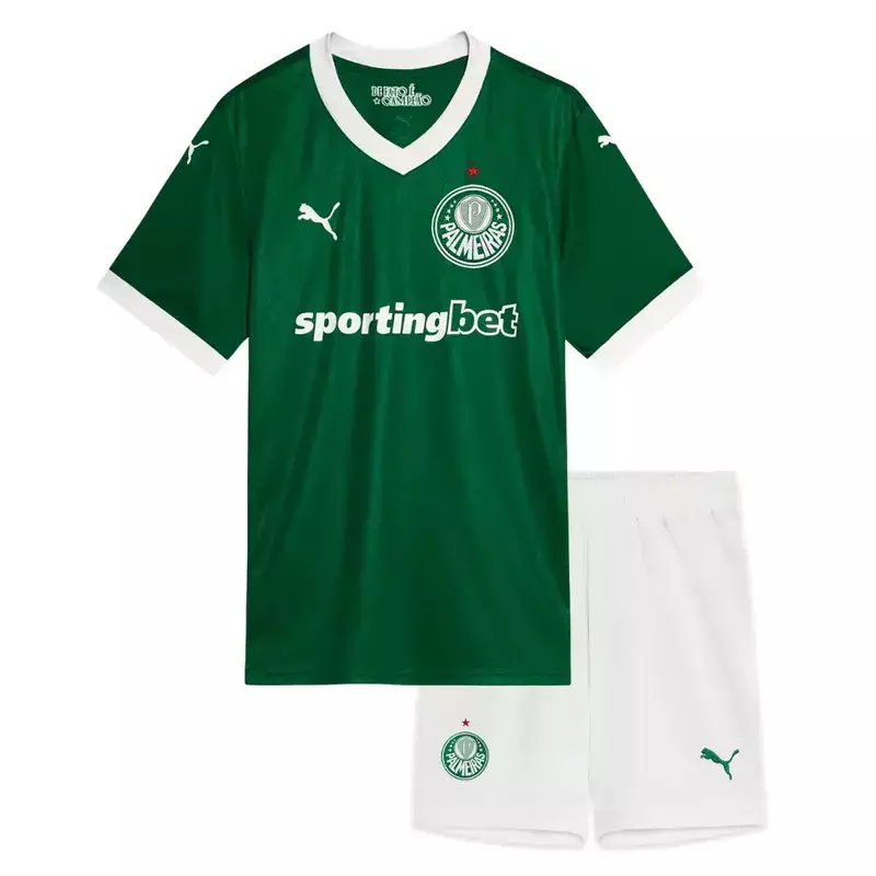 CONJUNTO INFANTIL VERDÃO TITULAR I HOME 2025/26 VERDE