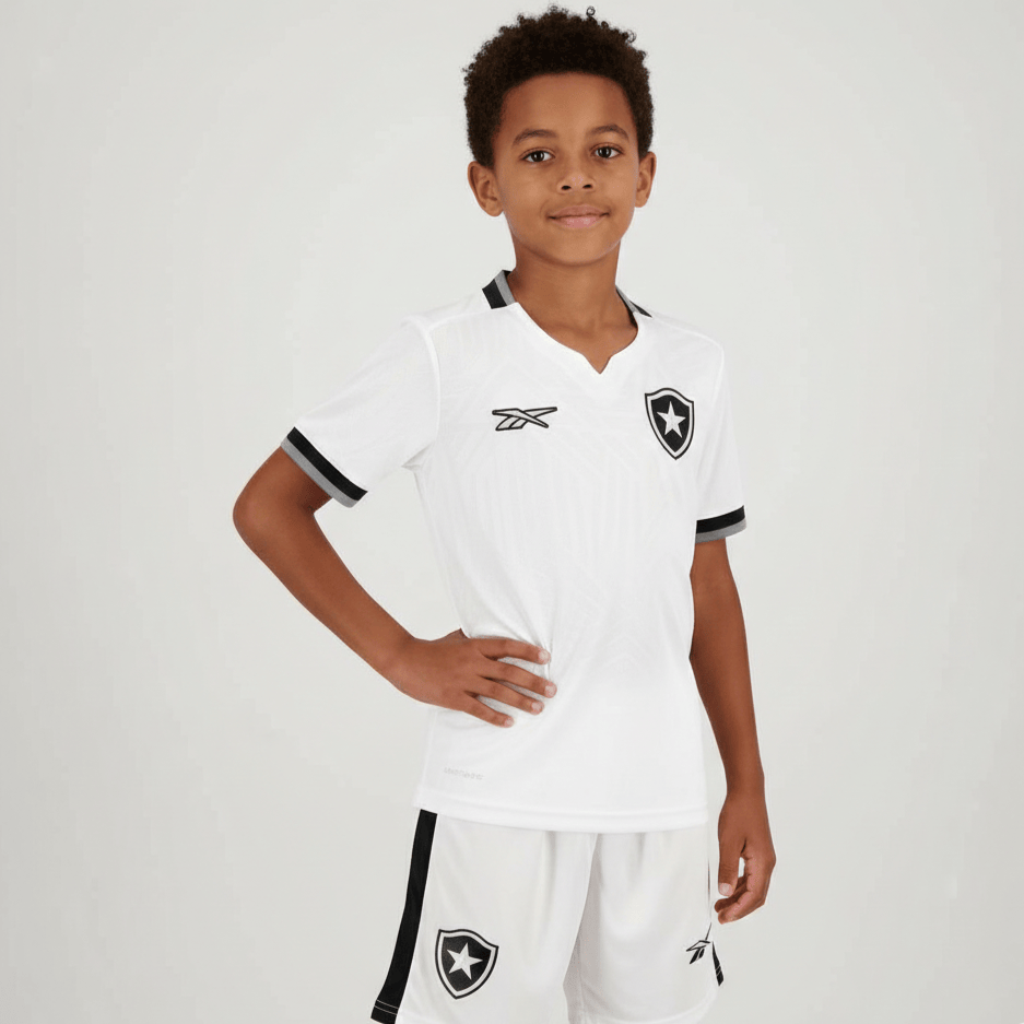 CONJUNTO INFANTIL BOTAFOGO III TERCEIRA 2024/25 BRANCO PRONTA ENTREGA
