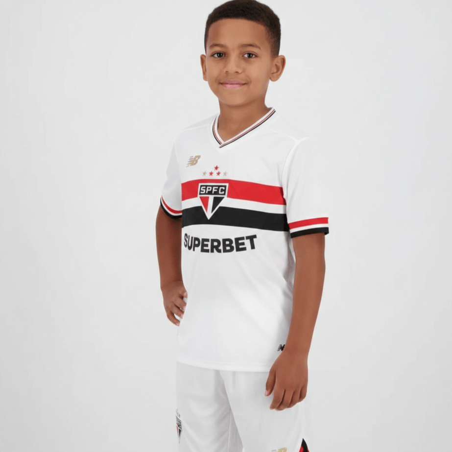 CONJUNTO INFANTIL SÃO PAULO I TITULAR 2025/26 PRONTA ENTREGA