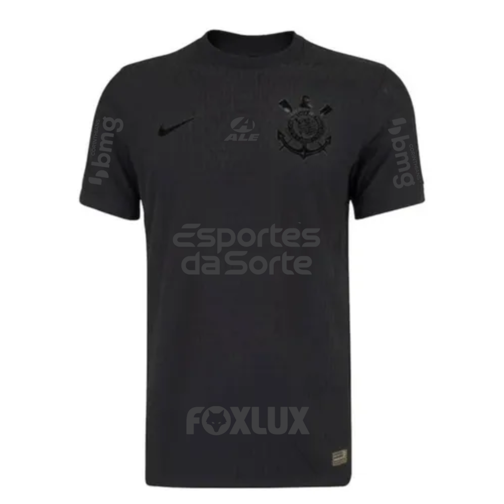 CAMISA TIMAO II AWAY 2024/25 VERSÃO JOGADOR PRETA ALL BLACK