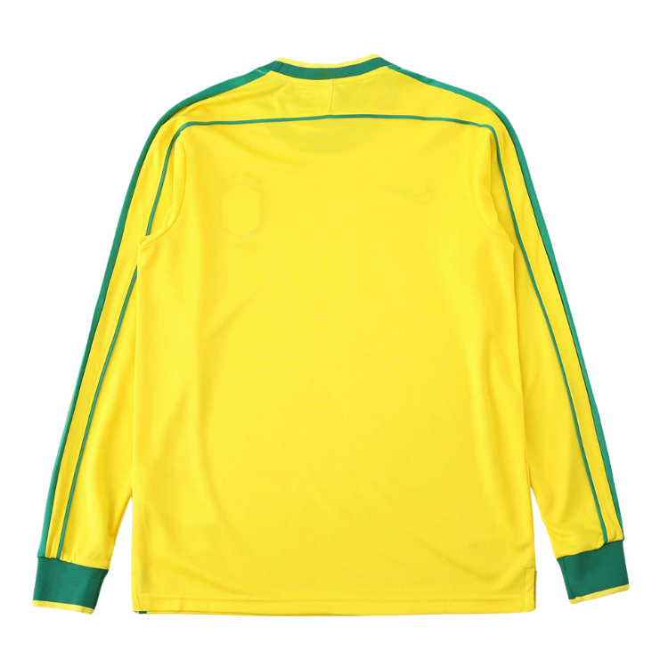 CAMISA RETRÔ MANGA LONGA BRASIL HOME 1998