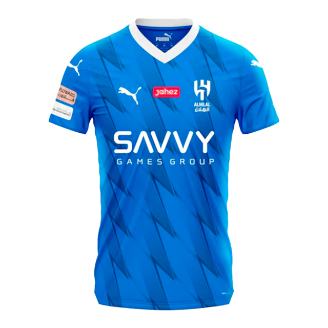 CAMISA AL HILAL HOME 2023/24 AZUL MASCULINA + CHAVEIRO ESPECIAL DE BRINDE