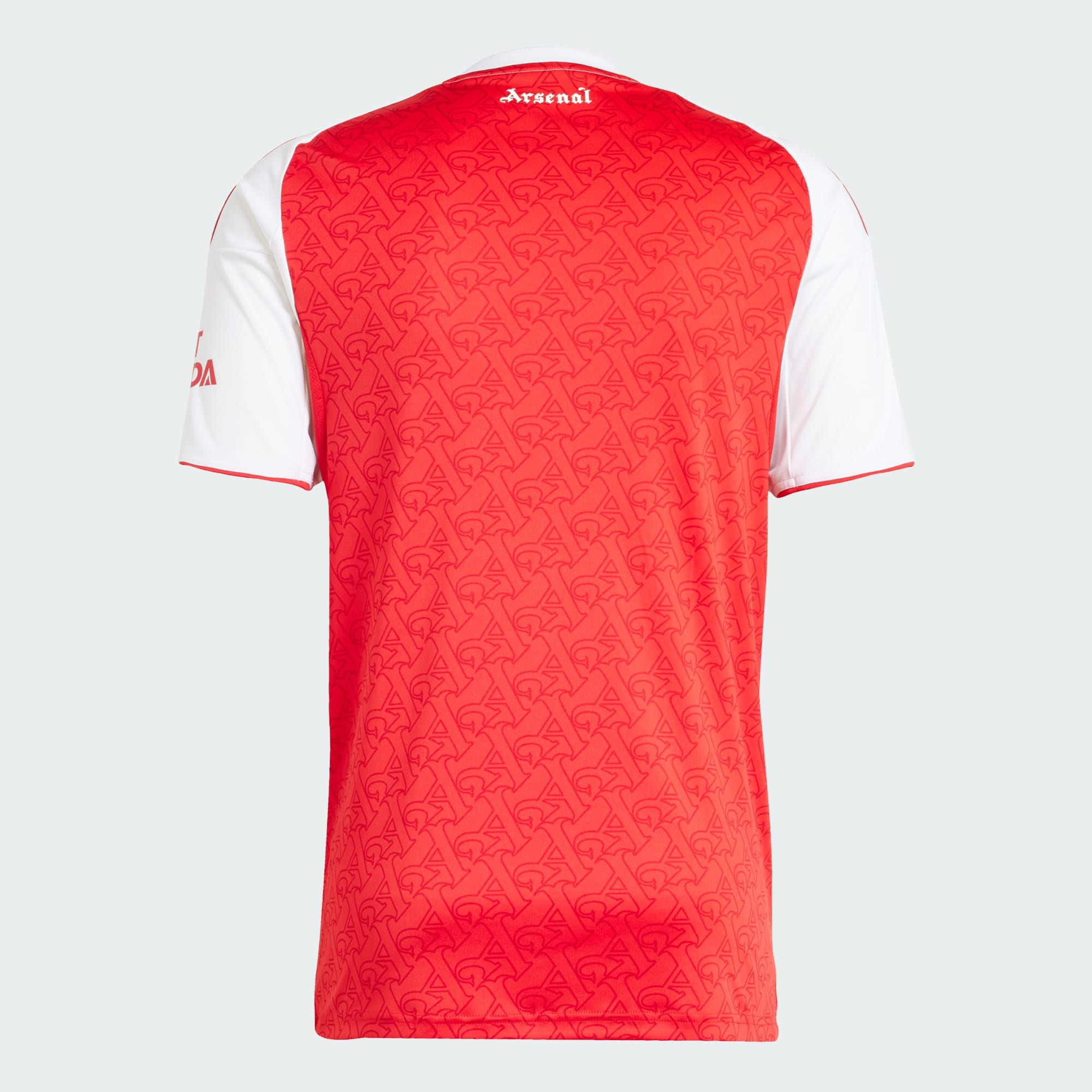 CAMISA ARSENAL I TITULAR 2025 TORCEDOR VERMELHA/BRANCA MASCULINA