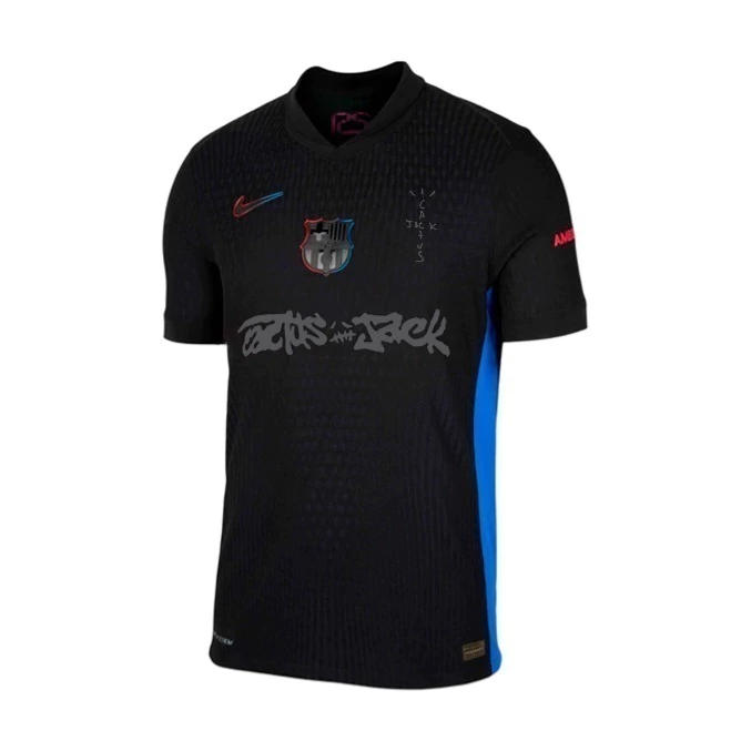CAMISA TRAVIS SCOTT X BARCELONA 2024 PRETA CACTUS JACK JOGADOR