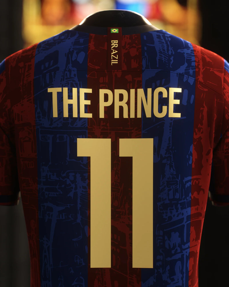 CAMISA THE PRINCE NEYMAR JR 11 GRENÁ EL CLÁSSICO 2024/25 ESPECIAL + CHAVEIRO ESCLUSIVO