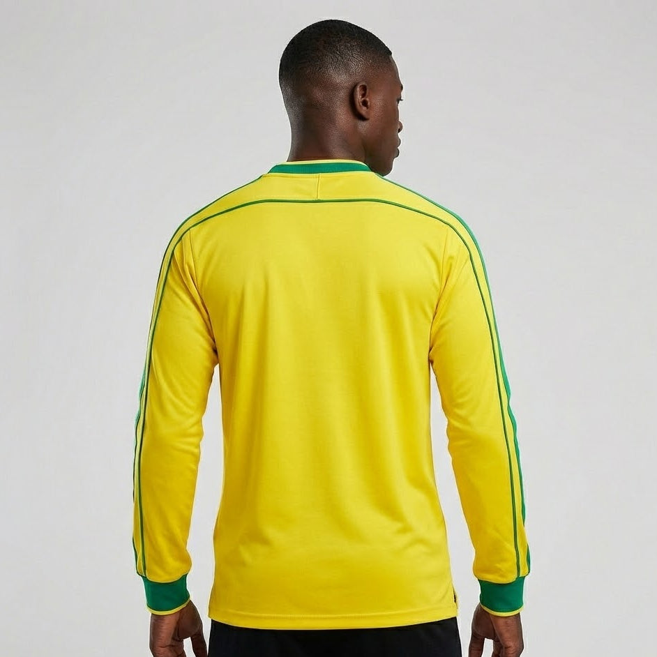 CAMISA RETRÔ MANGA LONGA BRASIL HOME 1998