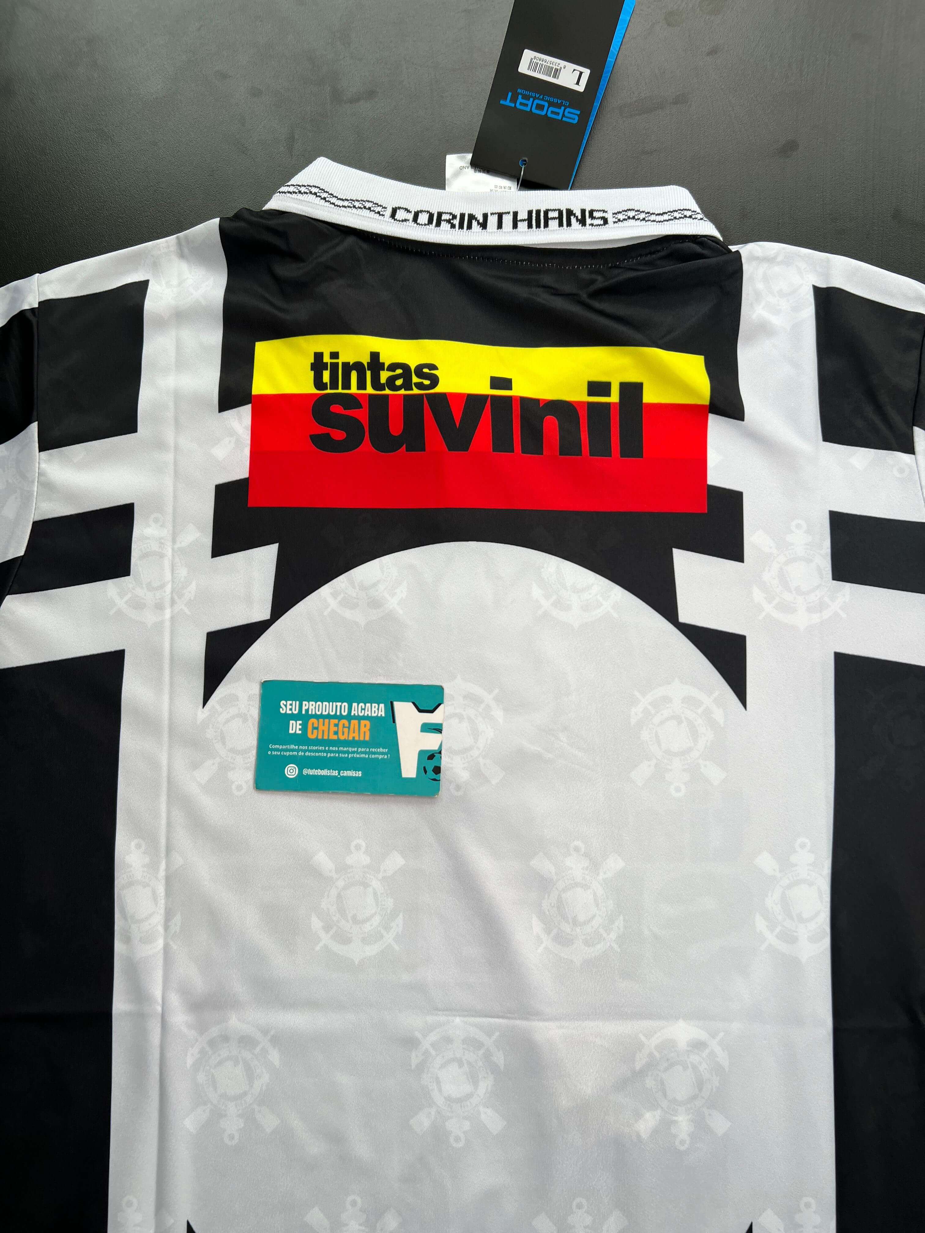 Camisa Retrô Timao Terceira 1996 TADLAPIDUS PRETA