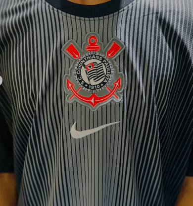 CAMISA TIMAO GOLEIRO 2025/26 PRETA MASCULINA TORCEDOR