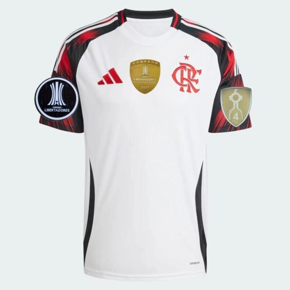 CAMISA MENGÃO RESERVA EDIÇÃO TETRACAMPEÃO + PATCHS LIBERTADORES