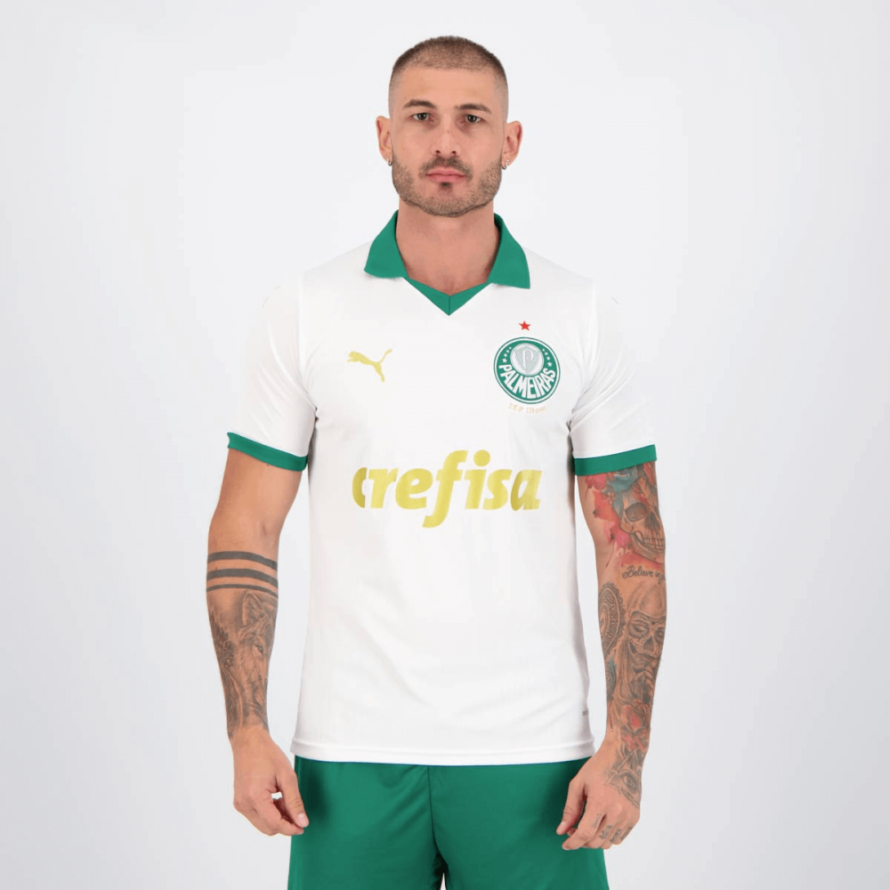camisa_puma_palmeiras_ii_masculina_brasileirão_lançamento_torcedor_branca_2024-25_home