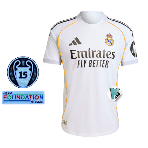 CAMISA REAL MADRID TITULAR I 2025/26 TORCEDOR MASCULINA