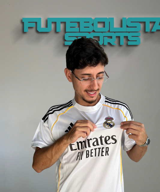CAMISA REAL MADRID TITULAR I 2025/26 TORCEDOR MASCULINA