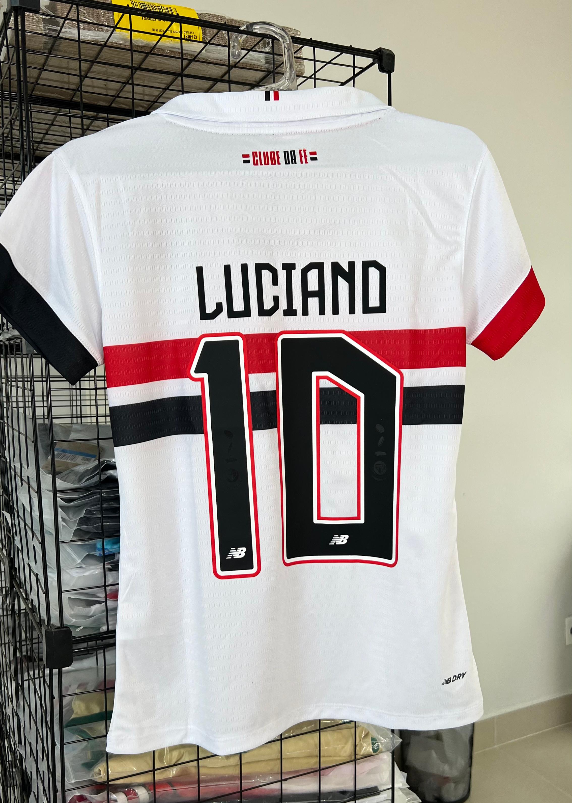CAMISA SÃO PAULO I HOME FEMININA #LUCIANO 10 2024/25 PRONTA ENTREGA