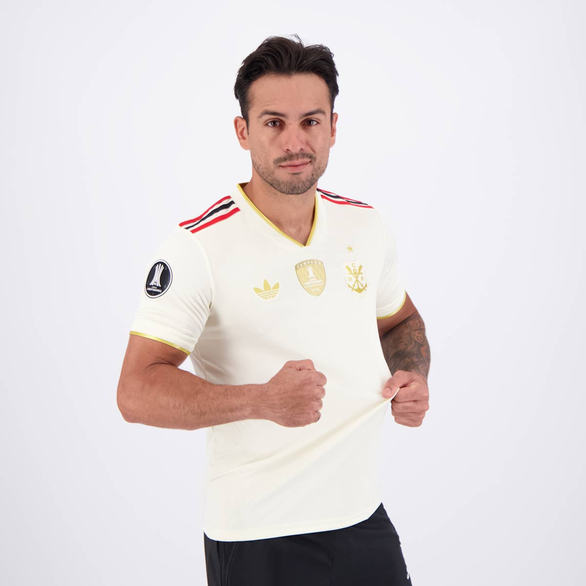 CAMISA MENGÃO THIRD EDIÇÃO TETRACAMPEÃO + PATCHS LIBERTADORES