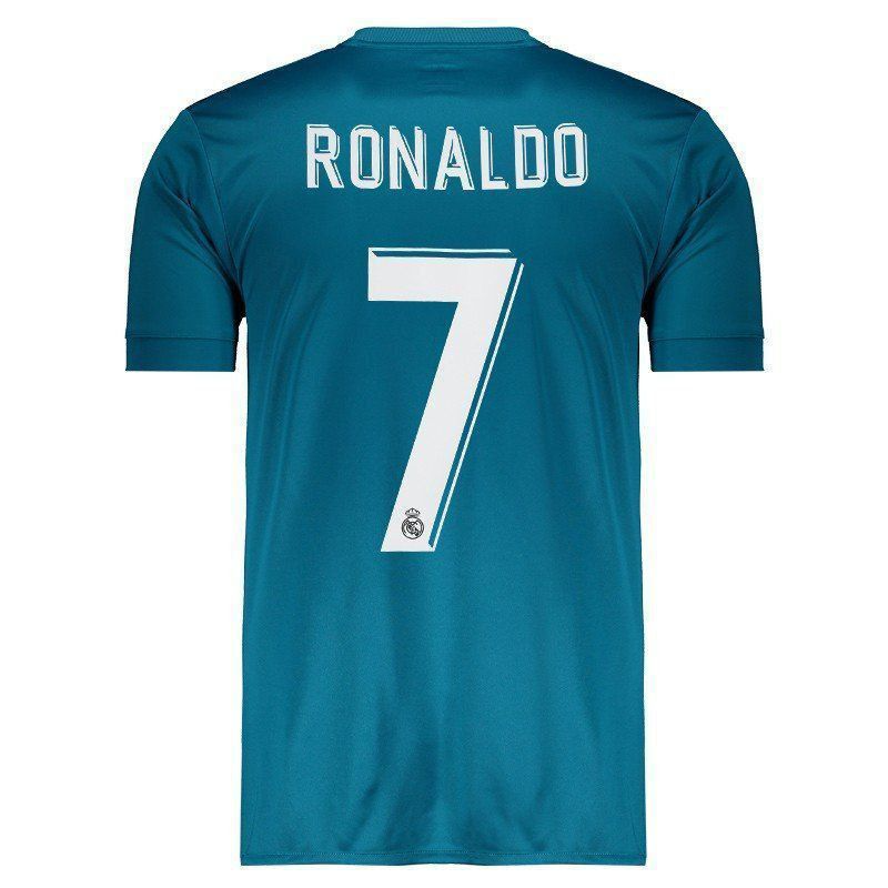 Camisa Retrô Real Madrid 2017/18 TERCEIRA AZUL