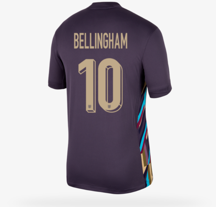 CAMISA INGLATERRA BELLINGHAM #10 AWAY II 2024/25 TORCEDOR EUROCOPA