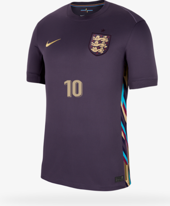CAMISA INGLATERRA BELLINGHAM #10 AWAY II 2024/25 TORCEDOR EUROCOPA