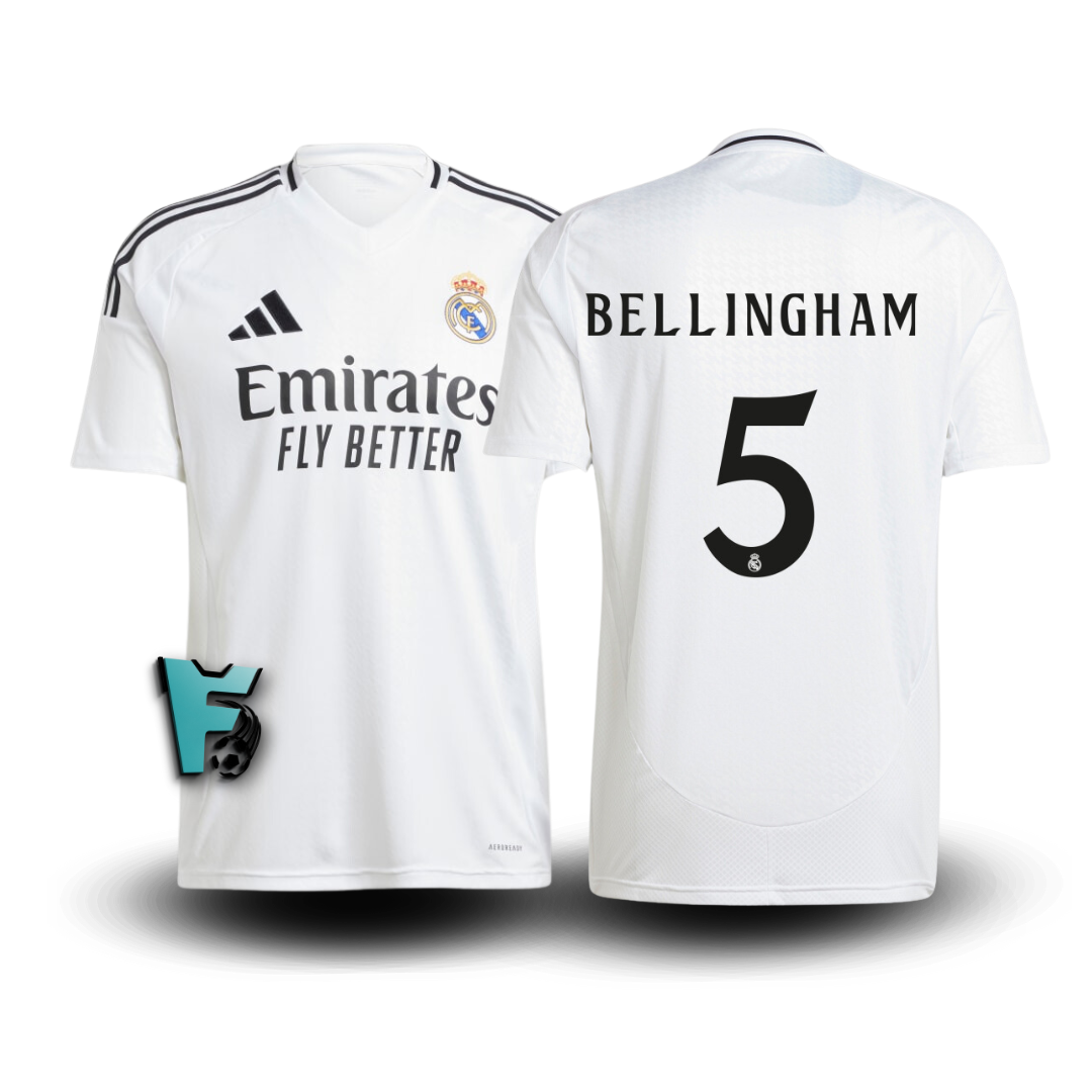 CAMISA REAL MADRID BELLINGHAM #5 HOME I 2024/25 TORCEDOR