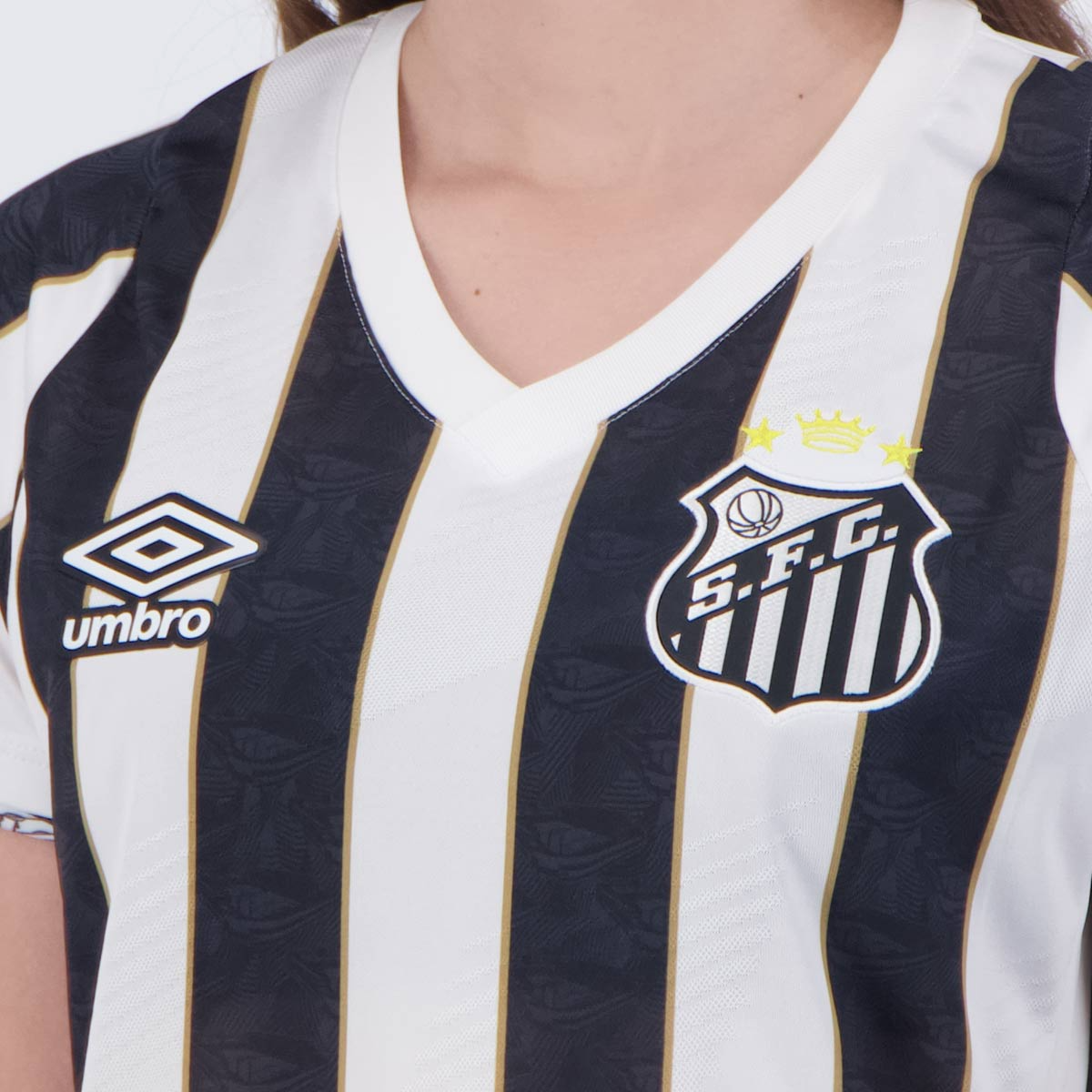 CAMISA FEMININA PEIXE RESERVA 2024/25 LISTRADA