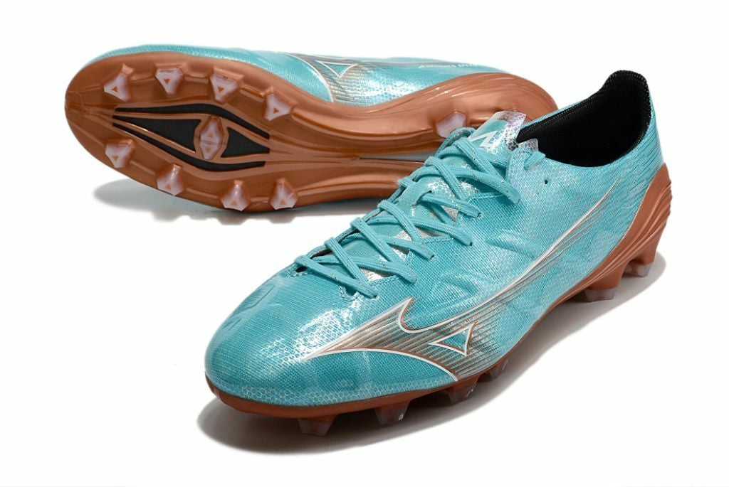 Chuteira de Campo Mizuno Alpha Made In Japan FG Azure Blue Pack