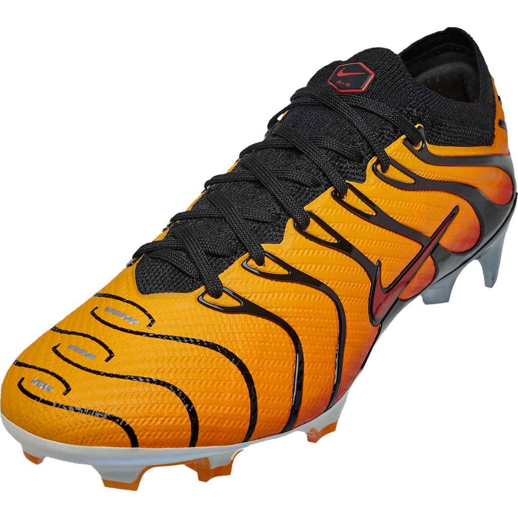 Chuteira de Campo Nike Zoom Mercurial Vapor 15 Elite FG Air Max Plus TN Black Pimento
