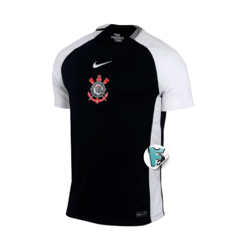 CAMISA TIMAO RESERVA 2025/26 PRETA MASCULINA TORCEDOR