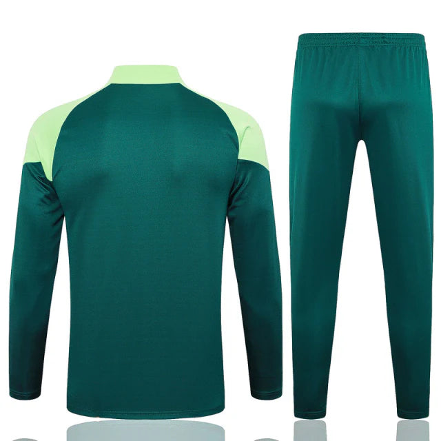 Conjunto Verdão Ziper Curto Treino Verde Escuro