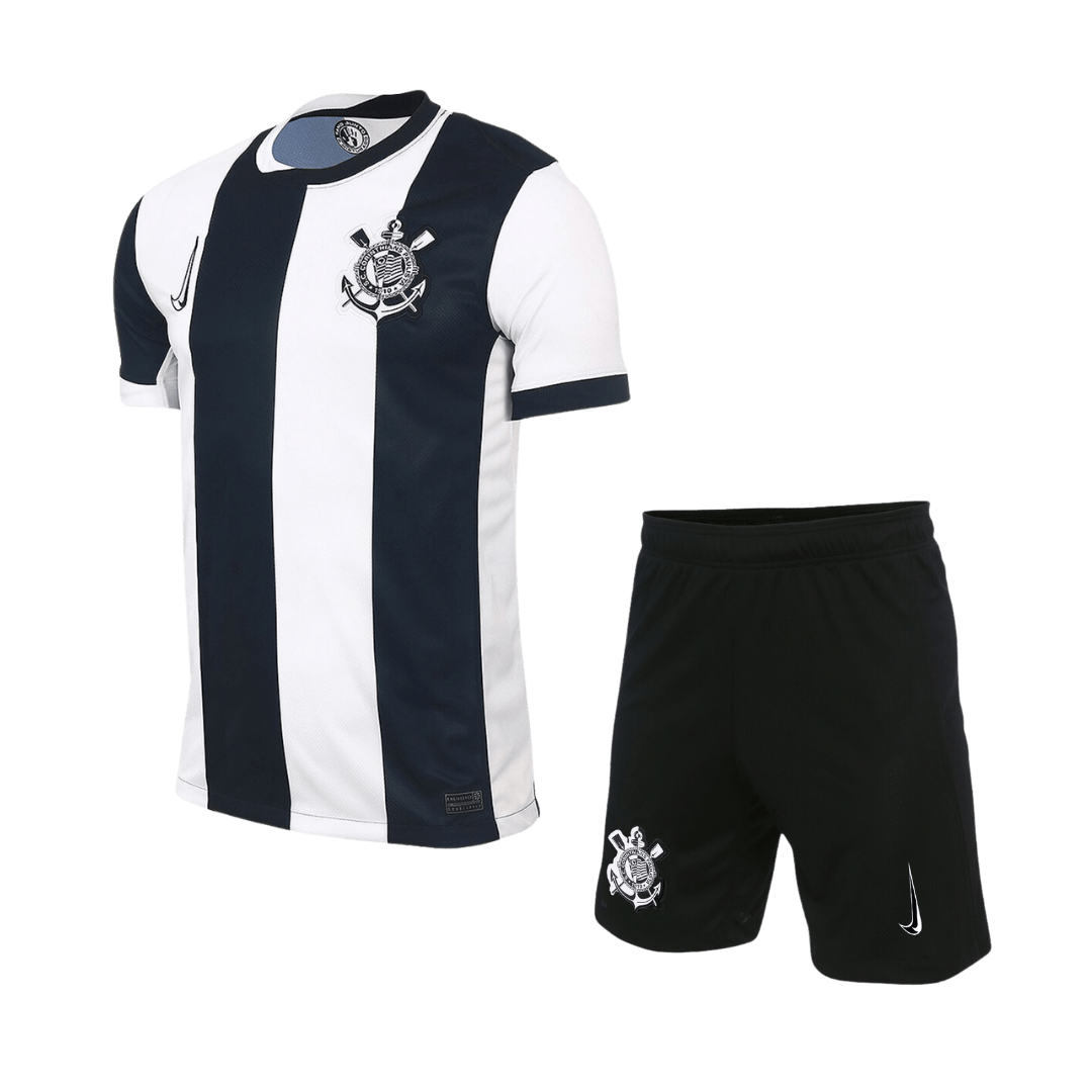 CONJUNTO INFANTIL TIMAO III THIRD 2024/25 PRETO/BRANCO