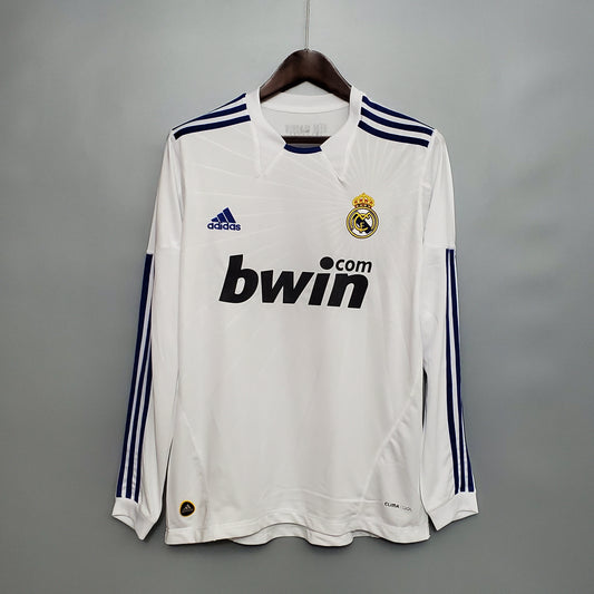 CAMISA REAL MADRID MANGA LONGA RETRÔ HOME 10/11