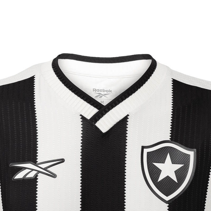 camisa_rebook_botafogo_1_i_brasileirão_lançamento_torcedor_listrada_preto_branco_2024-25_home