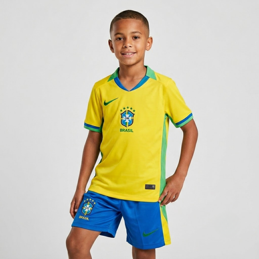 CONJUNTO INFANTIL SEL. BR TITULAR 2024/25 PRONTA ENTREGA