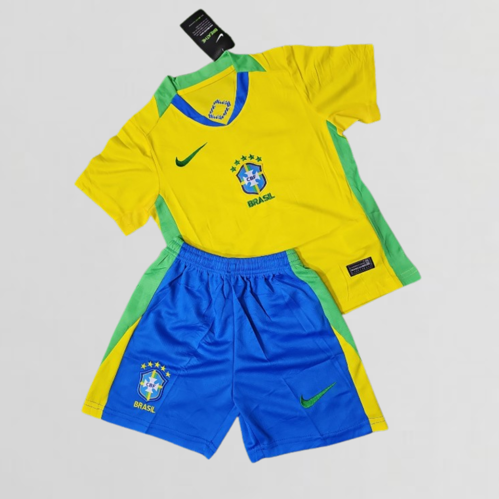 CONJUNTO INFANTIL SEL. BR TITULAR 2024/25 PRONTA ENTREGA