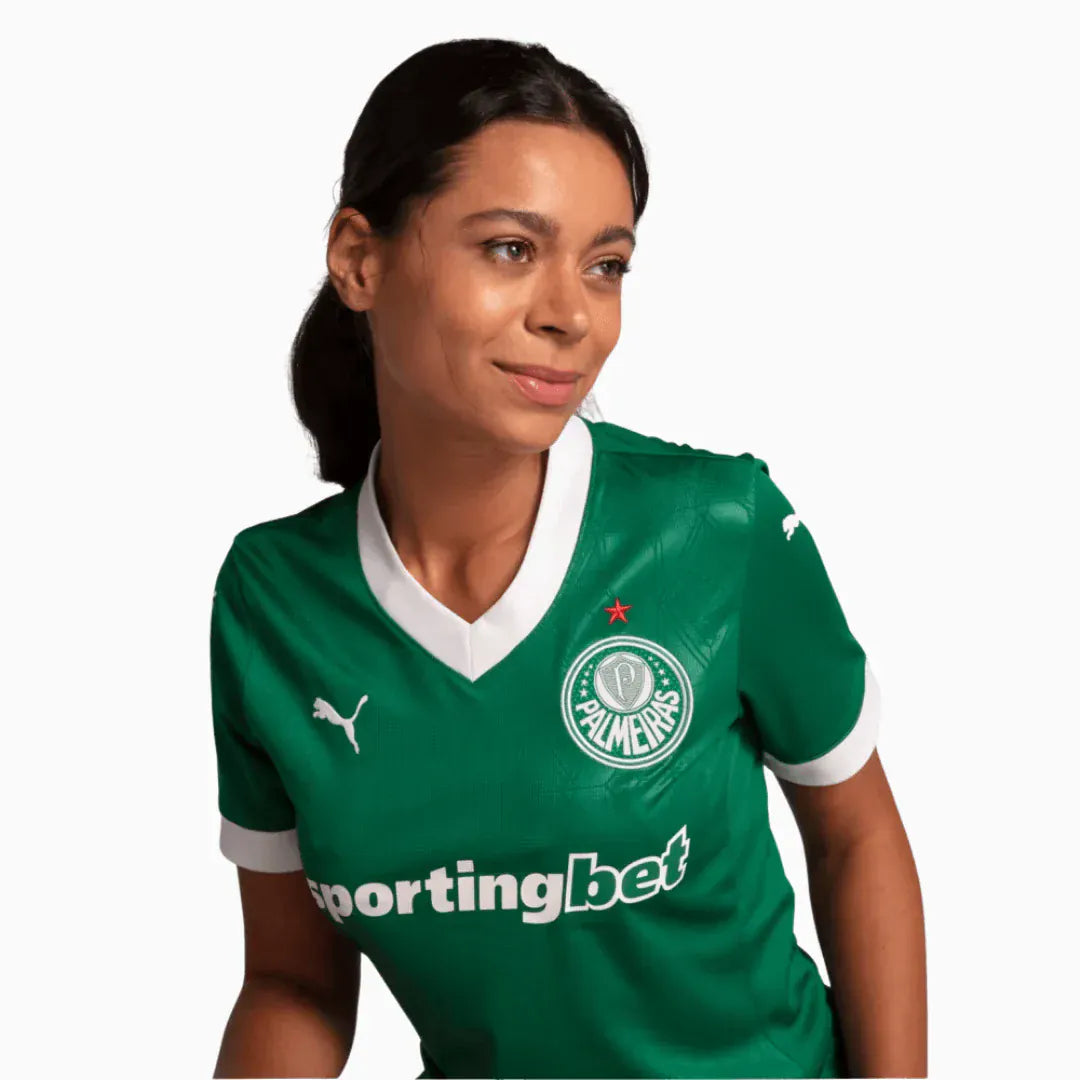 CAMISA FEMININA VERDÃO TITULAR I 2025/26 TORCEDOR VERDE PRONTA ENTREGA
