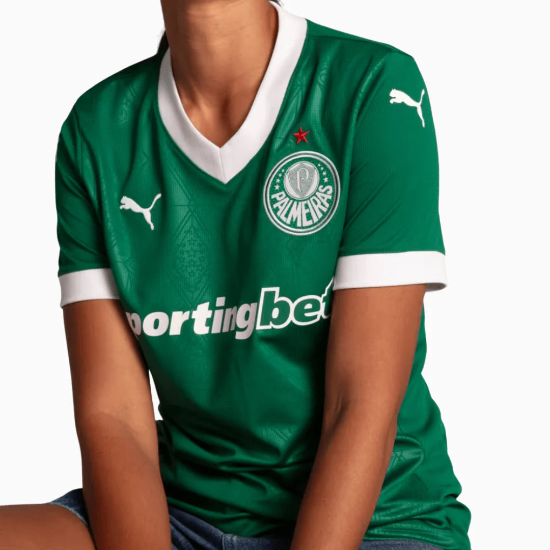 CAMISA FEMININA VERDÃO TITULAR I 2025/26 TORCEDOR VERDE PRONTA ENTREGA